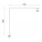 Preview: Querschnitt Pultwinkel in den Abmessungen 110 x 100 mm